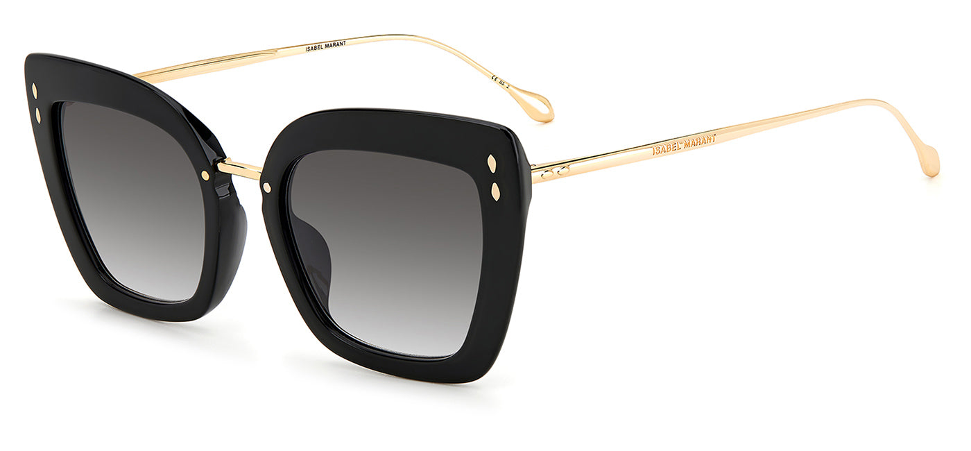 Isabel Marant IM 0083/G/S Sunglasses - Black and Gold / Dark Grey Gradient
