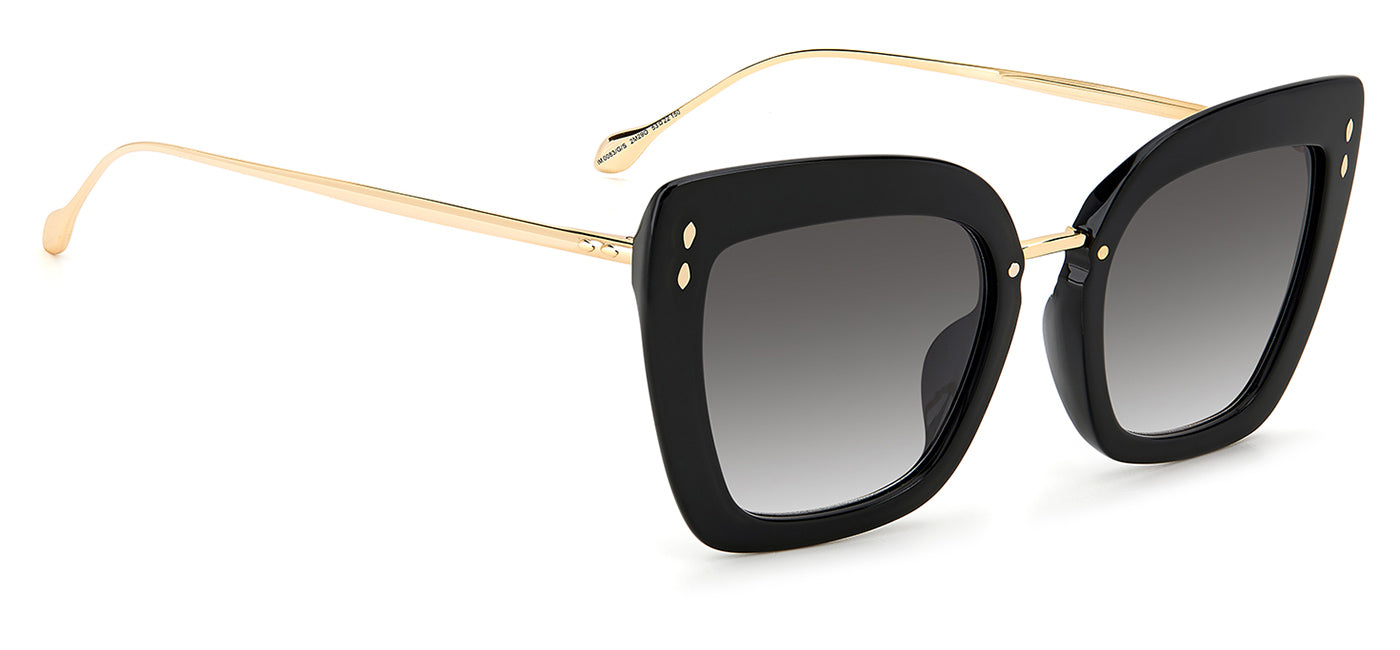 Isabel Marant IM 0083/G/S Sunglasses - Black and Gold / Dark Grey Gradient