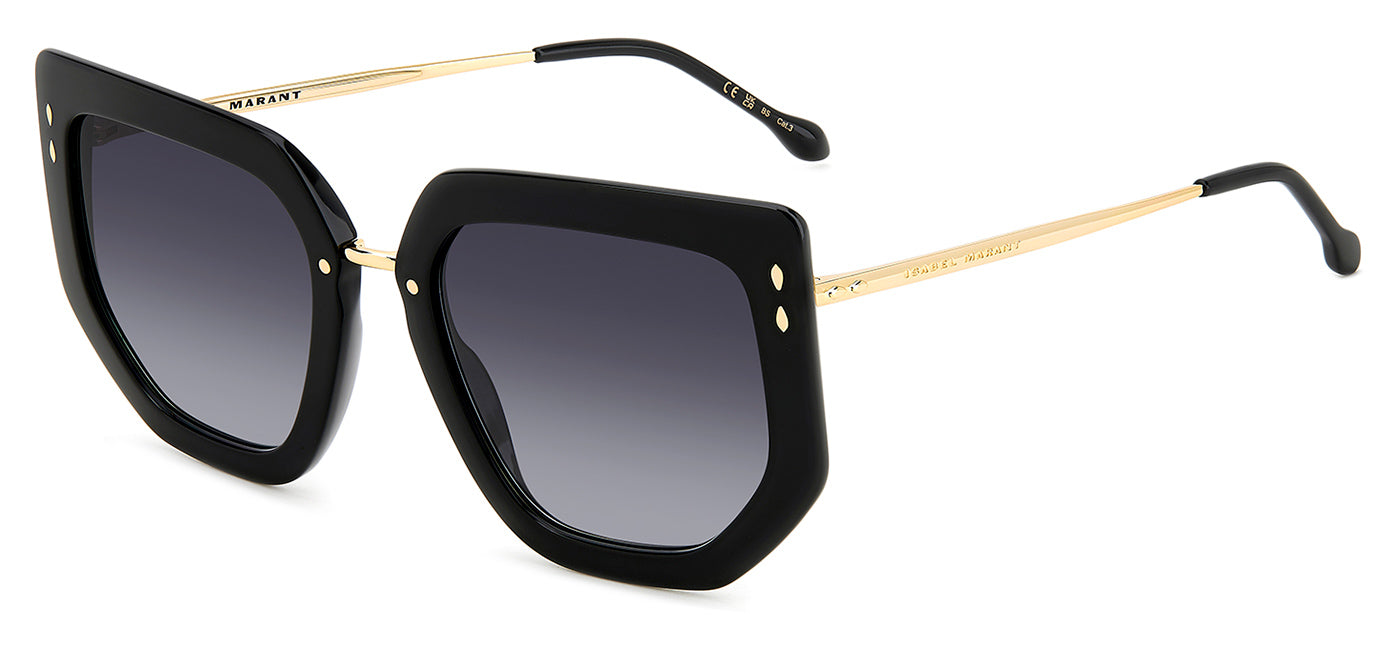 Isabel Marant IM 0149/S Sunglasses - Black and Gold / Dark Grey Gradient