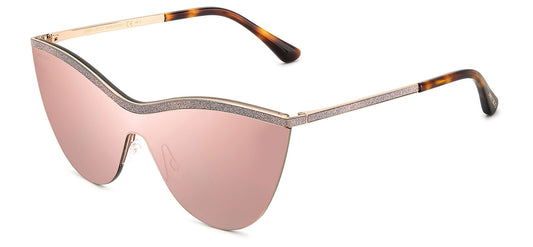 Jimmy Choo Kristen Sunglasses - Gold Havana / Pink Flash Silver