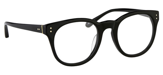 Linda Farrow LFL 489 Glasses - Black & Yellow Gold