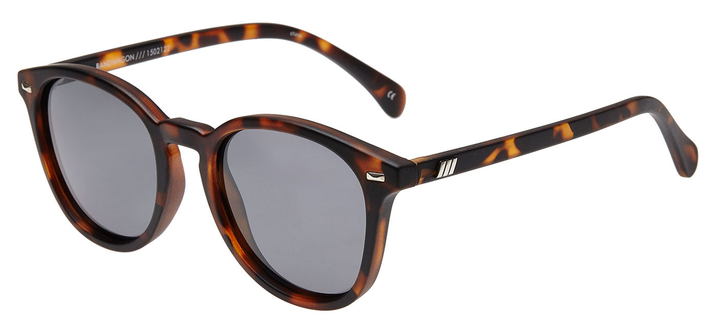 Le Specs Bandwagon Sunglasses - Matte Tort / Smoke Polarised