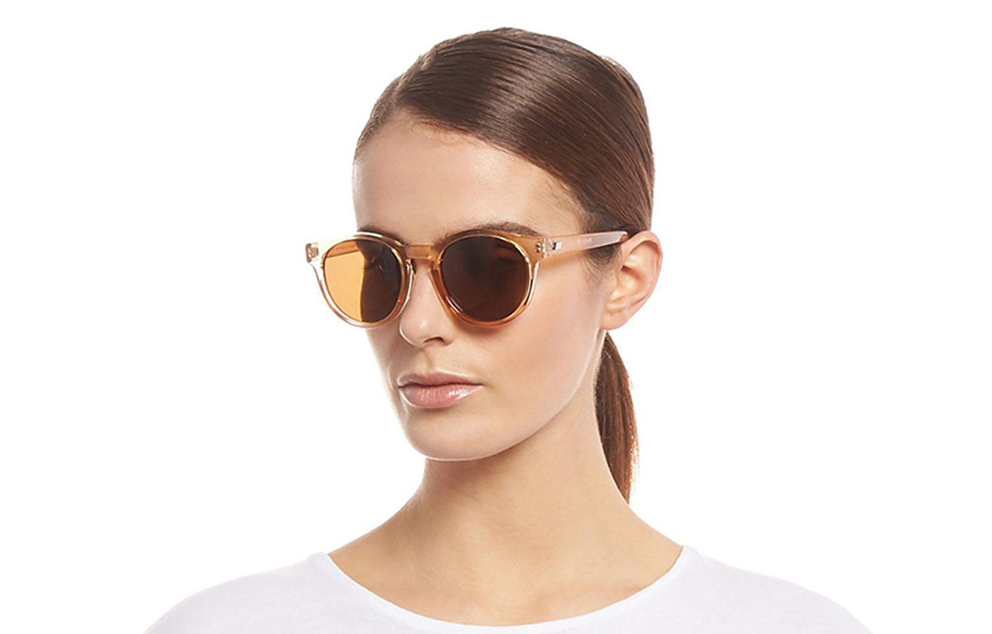 Le Specs Hey Macarena Sunglasses - Blonde / Brown Polarised