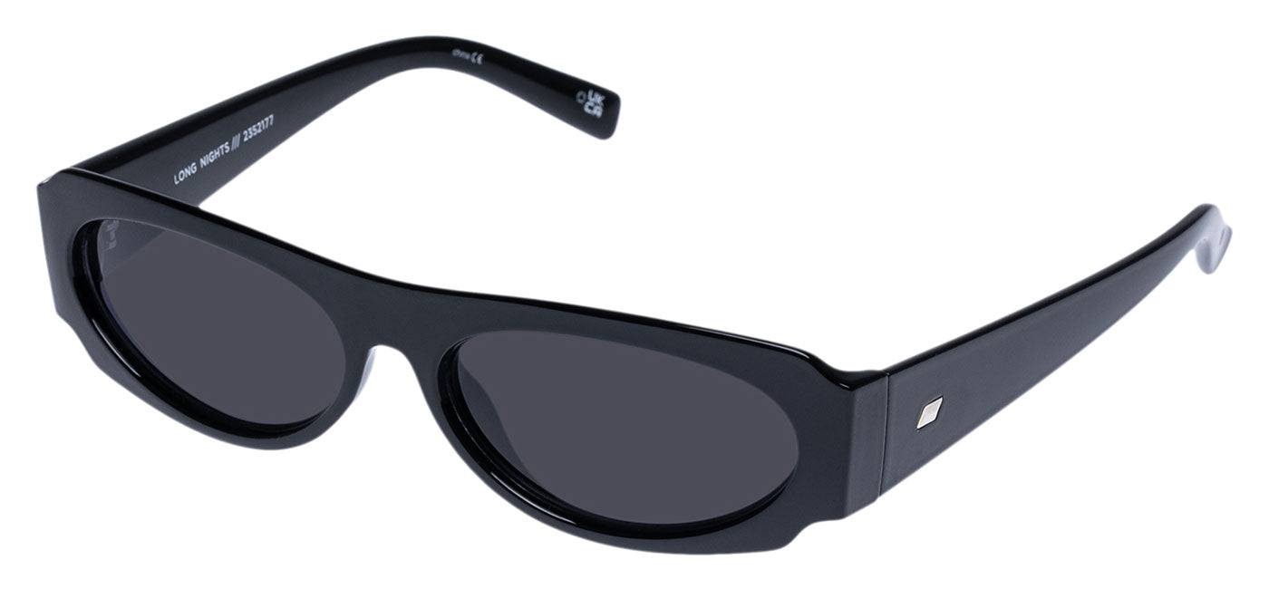 Le Specs Long Nights Sunglasses - Black / Smoke Mono