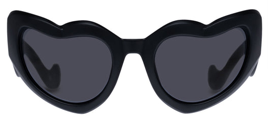 Le Specs Fast Love Sunglasses - Matte Black / Smoke Mono