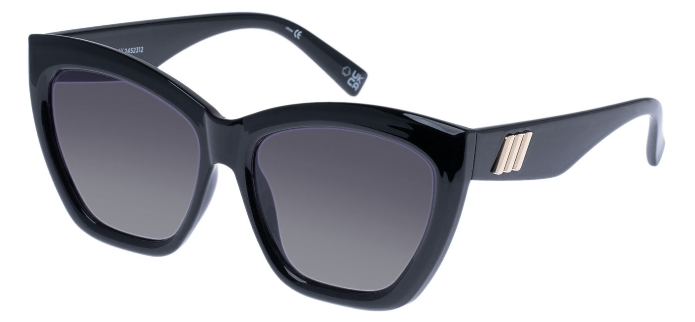 Le Specs Vamos Sunglasses - Black / Smoke Gradient
