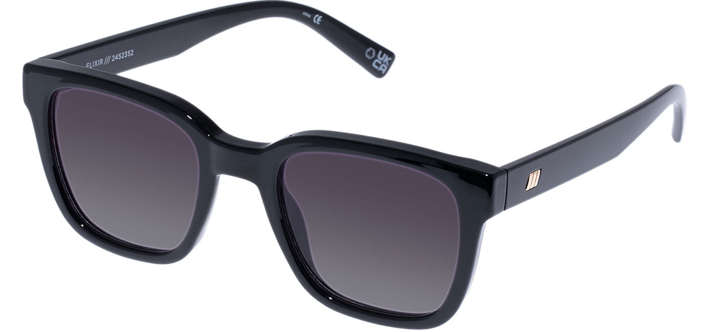 Le Specs Elixir Sunglasses - Black / Smoke Gradient