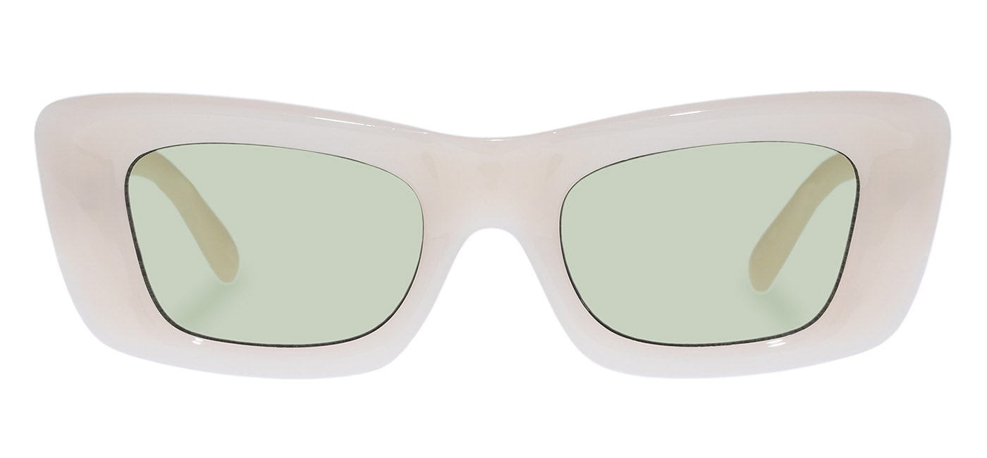 Le Specs Dopamine Sunglasses - Milky Almond / Moss