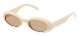 Le Specs Work It Sunglasses - Ivory / Tan Tint