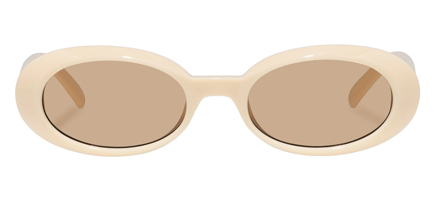 Le Specs Work It Sunglasses - Ivory / Tan Tint