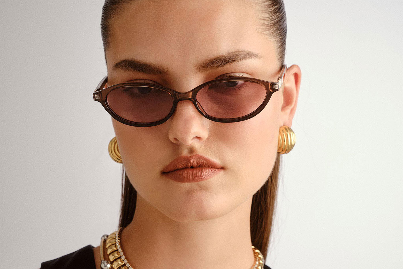 Le Specs Duskfall Sunglasses - Pearl Chocolate / Warm Smoke Grad