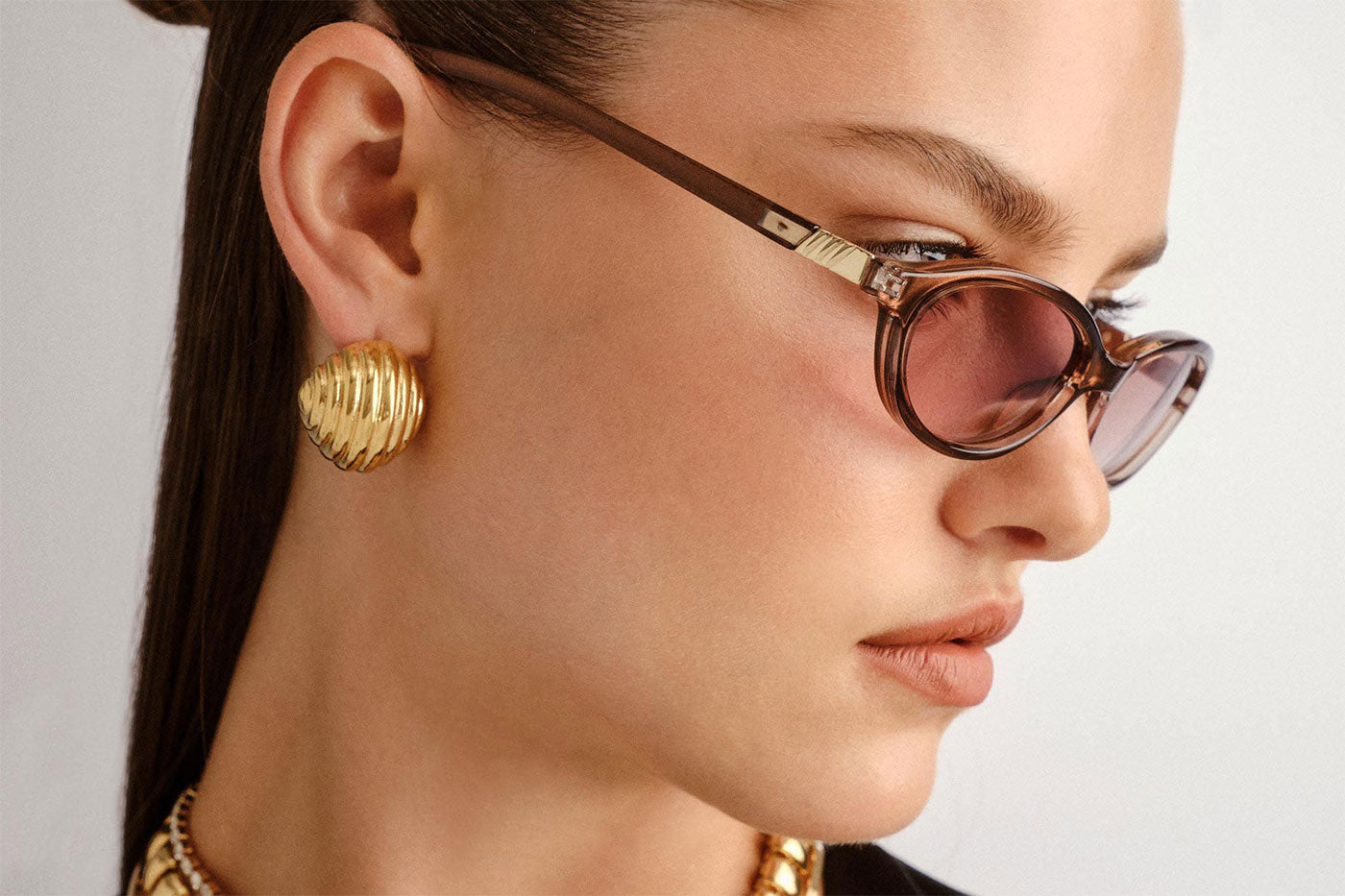 Le Specs Duskfall Sunglasses - Pearl Chocolate / Warm Smoke Grad