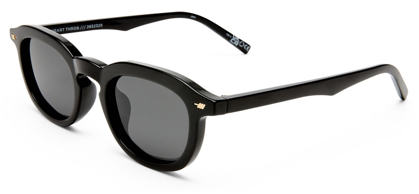 Le Specs Heart Throb Sunglasses - Black / Smoke Mono Polarised