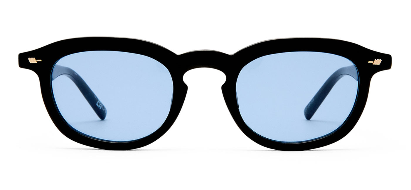 Le Specs Heart Throb Sunglasses - Black / Dusty Blue Tint