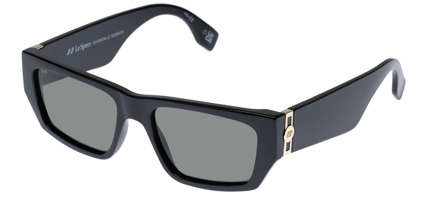Le Specs Plastic Measures Sunglasses - Black / Green