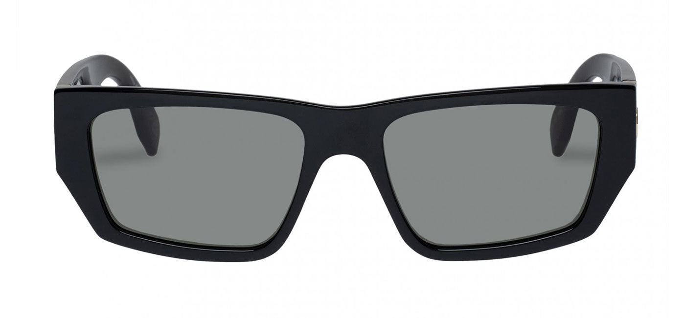 Le Specs Plastic Measures Sunglasses - Black / Green