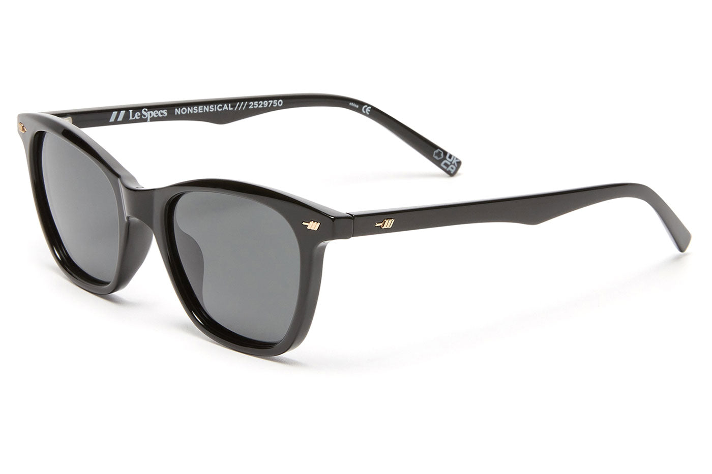 Le Specs Nonsensical Sunglasses - Black / Smoke Mono Polarised