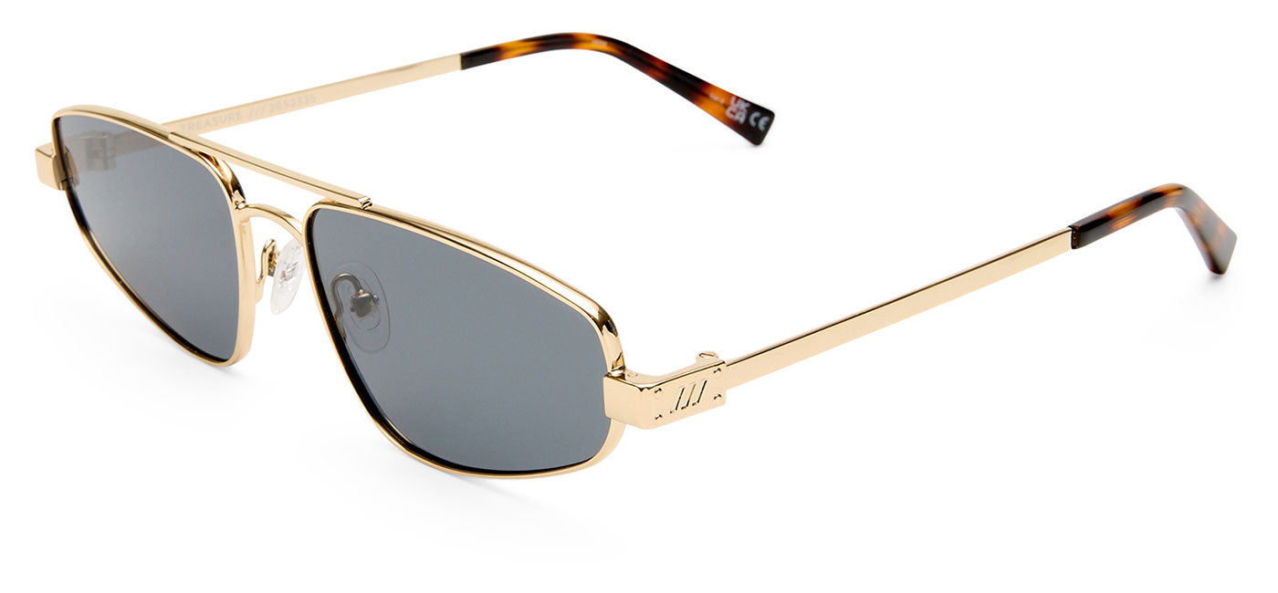 Le Specs Treasure Sunglasses - Gold / Smoke Mono