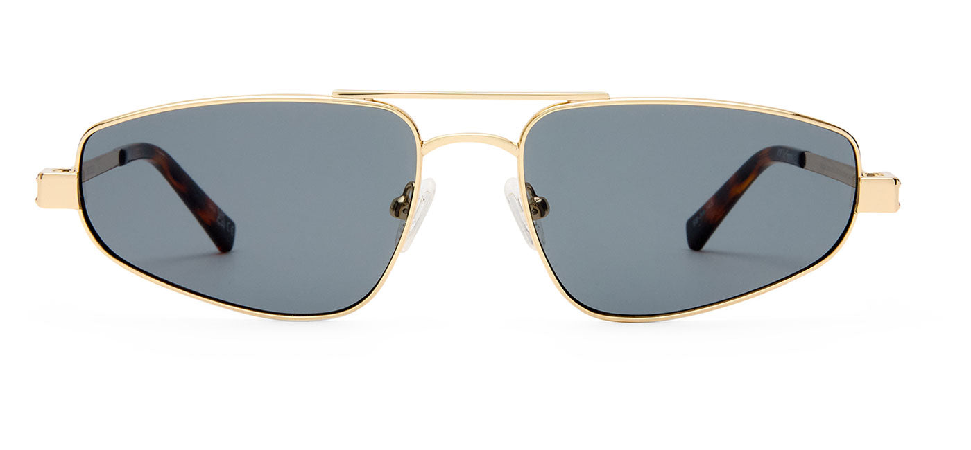Le Specs Treasure Sunglasses - Gold / Smoke Mono