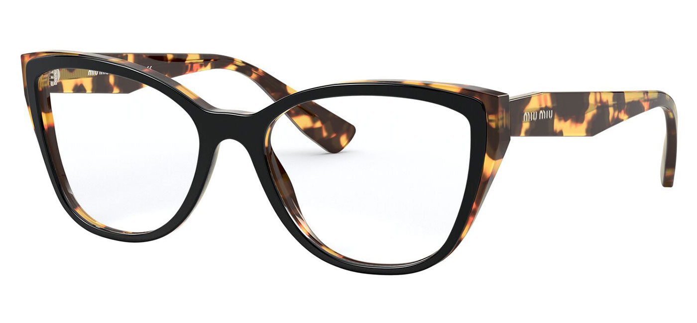 Miu Miu MU 04SV Glasses - Black and Light Havana
