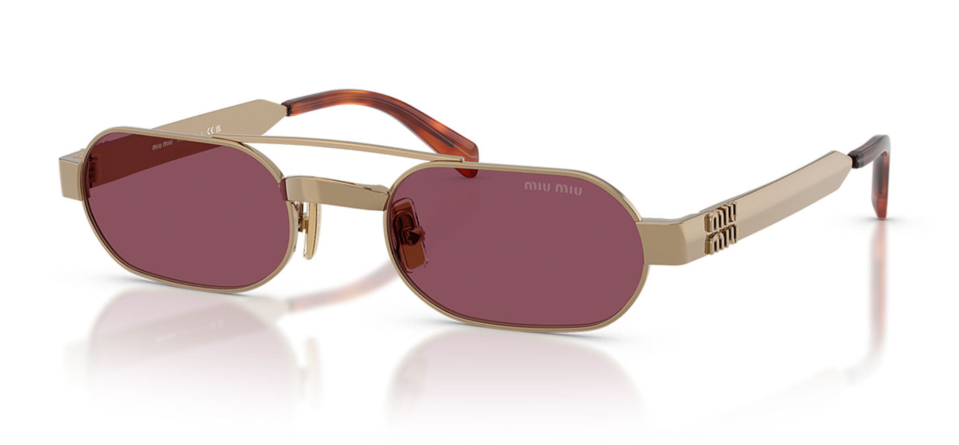 Miu Miu MU B52S Sunglasses - Brass / Dark Violet