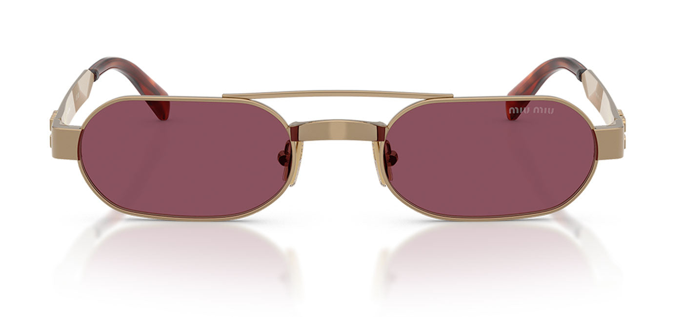 Miu Miu MU B52S Sunglasses - Brass / Dark Violet