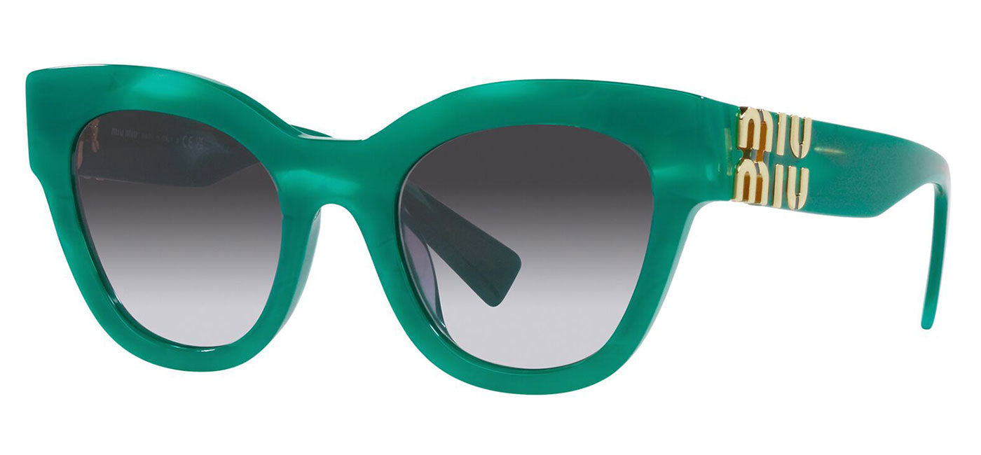 Miu Miu MU 01YS Sunglasses - Green / Grey Gradient