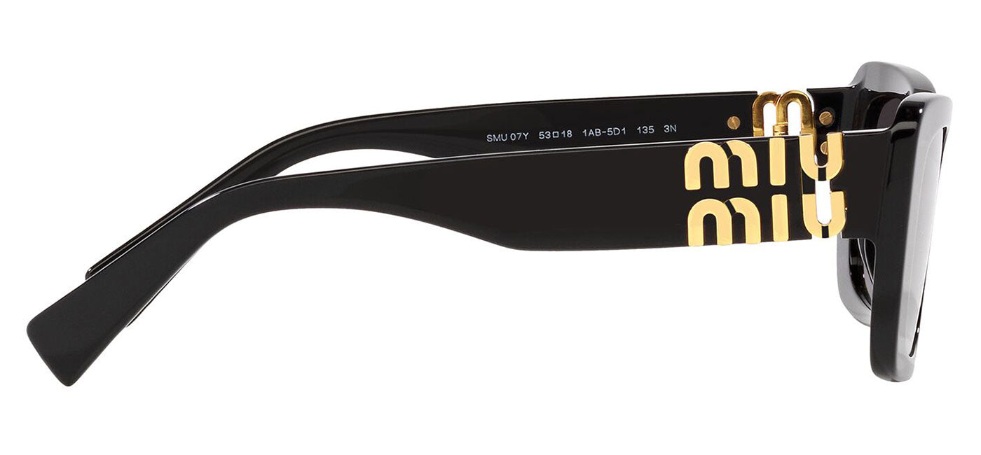Miu Miu MU 07YS Sunglasses - Black / Grey Gradient