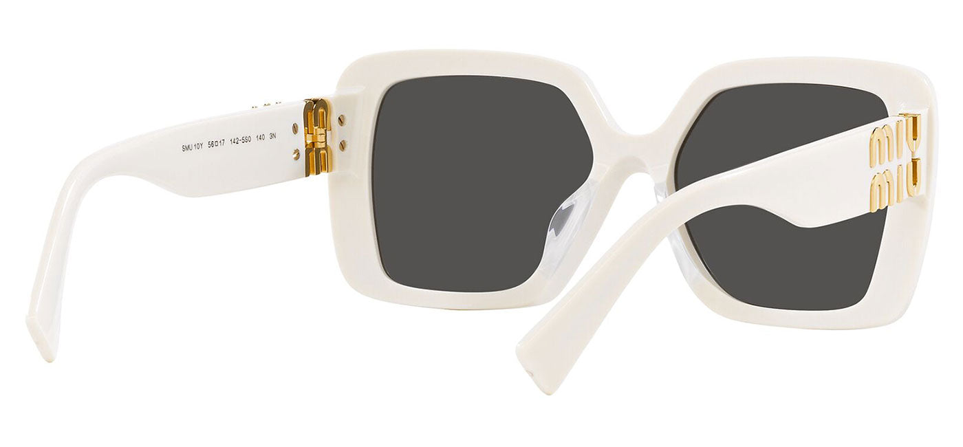 Miu Miu MU 10YS Sunglasses - White / Dark Grey