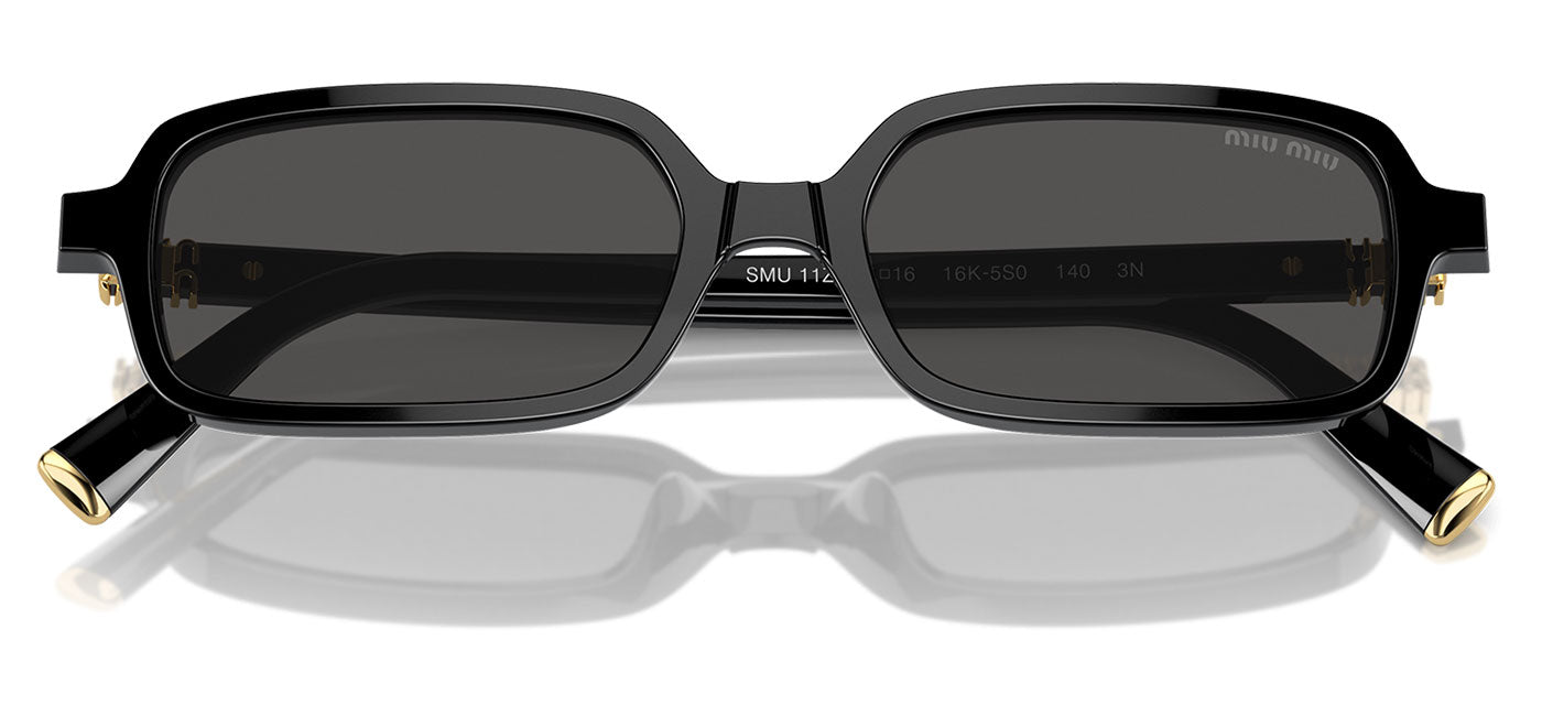 Miu Miu MU 11ZS Sunglasses - Black / Dark Grey