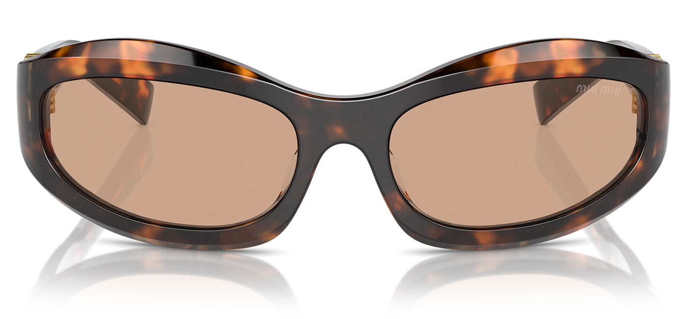 Miu Miu MU 14ZS Sunglasses - Honey Havana / Dark Brown