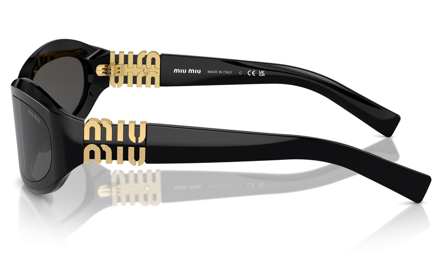 Miu Miu MU 14ZS Sunglasses - Black / Dark Grey