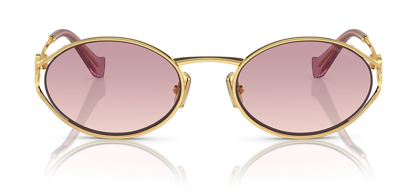 Miu Miu MU 52YS Sunglasses - Gold / Brown Gradient Violet