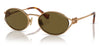 Miu Miu MU 52YS Sunglasses - Brass Gold / Dark Brown