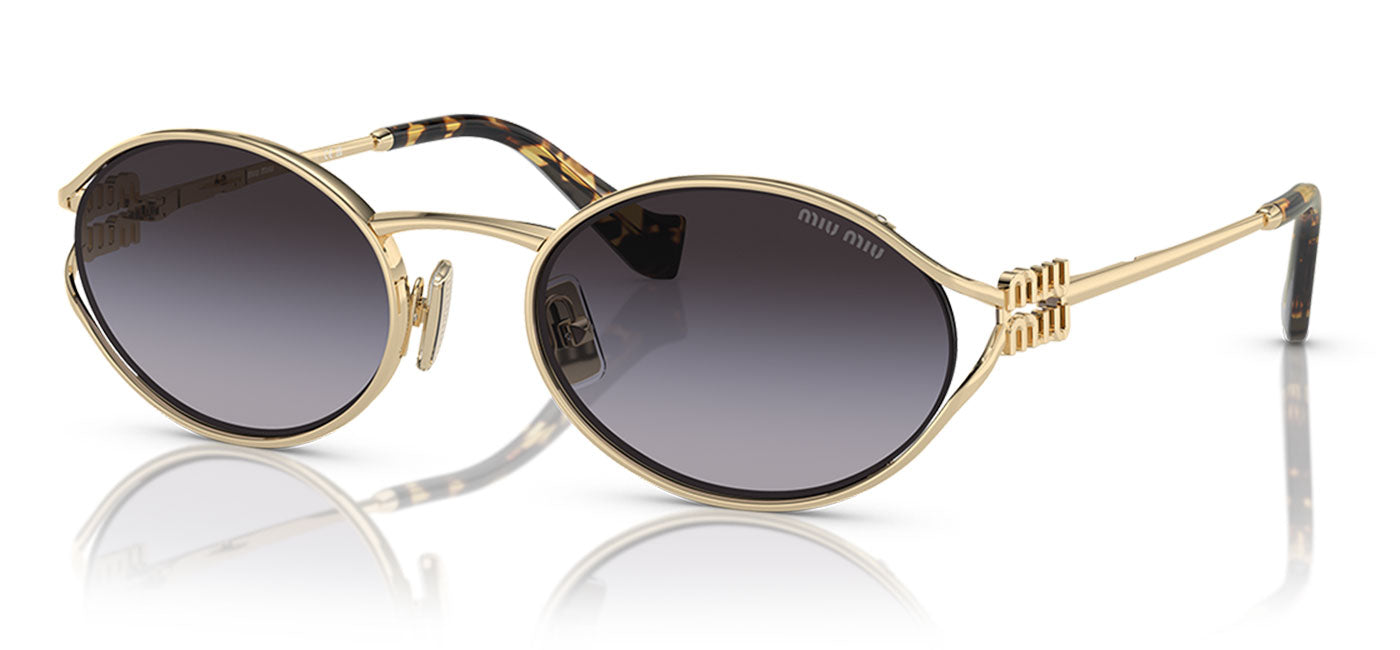 Miu Miu MU 52YS Sunglasses - Pale Gold / Grey Gradient