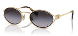 Miu Miu MU 52YS Sunglasses - Pale Gold / Grey Gradient
