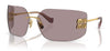 Miu Miu MU 54YS Sunglasses - Gold / Light Purple Brown