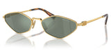 Miu Miu MU 56ZS Sunglasses - Gold / Green Mirror Internal Silver