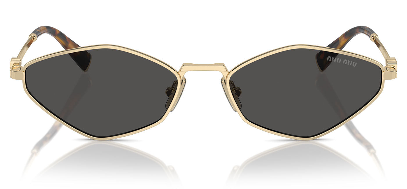 Miu Miu MU 56ZS Sunglasses - Pale Gold / Dark Grey