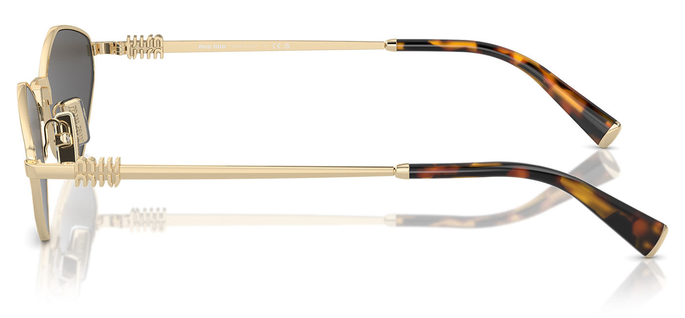 Miu Miu MU 56ZS Sunglasses - Pale Gold / Dark Grey