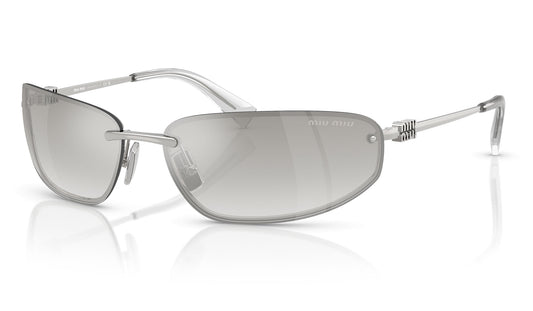 Miu Miu MU A50S Sunglasses - Silver / Clear Silver Gradient
