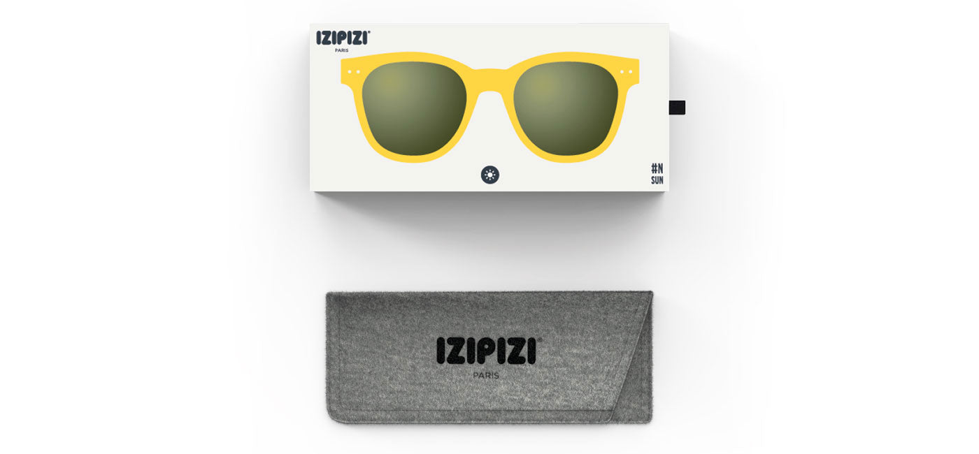 IZIPIZI #N Sunglasses - Yellow Honey / Green
