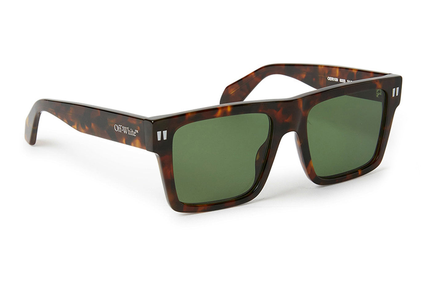 Off-White OERI109 Lawton Sunglasses - Havana / Green
