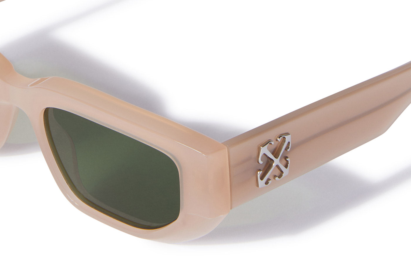 Off-White OERI115 Greeley Sunglasses - Jelly Sand / Green