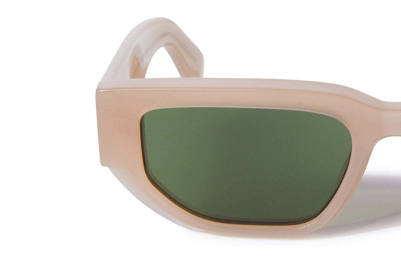 Off-White OERI115 Greeley Sunglasses - Jelly Sand / Green