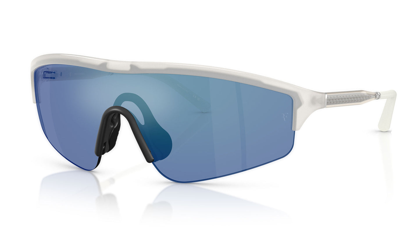 Oliver Peoples OV5560S R-7 Sunglasses- Warm White / Marine Flash Mirror