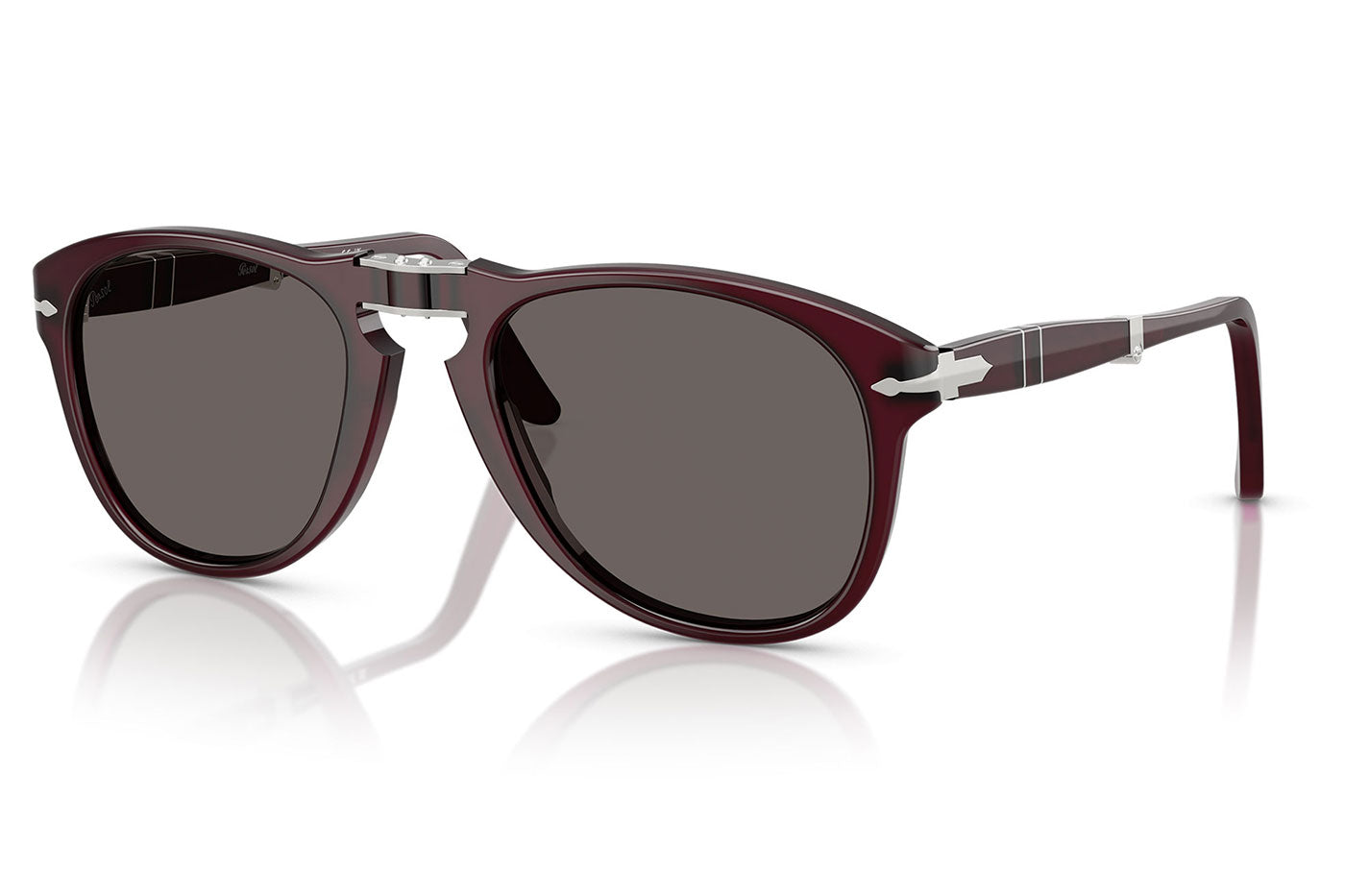 Persol PO0714 Folding Sunglasses - Milky Plum / Dark Grey