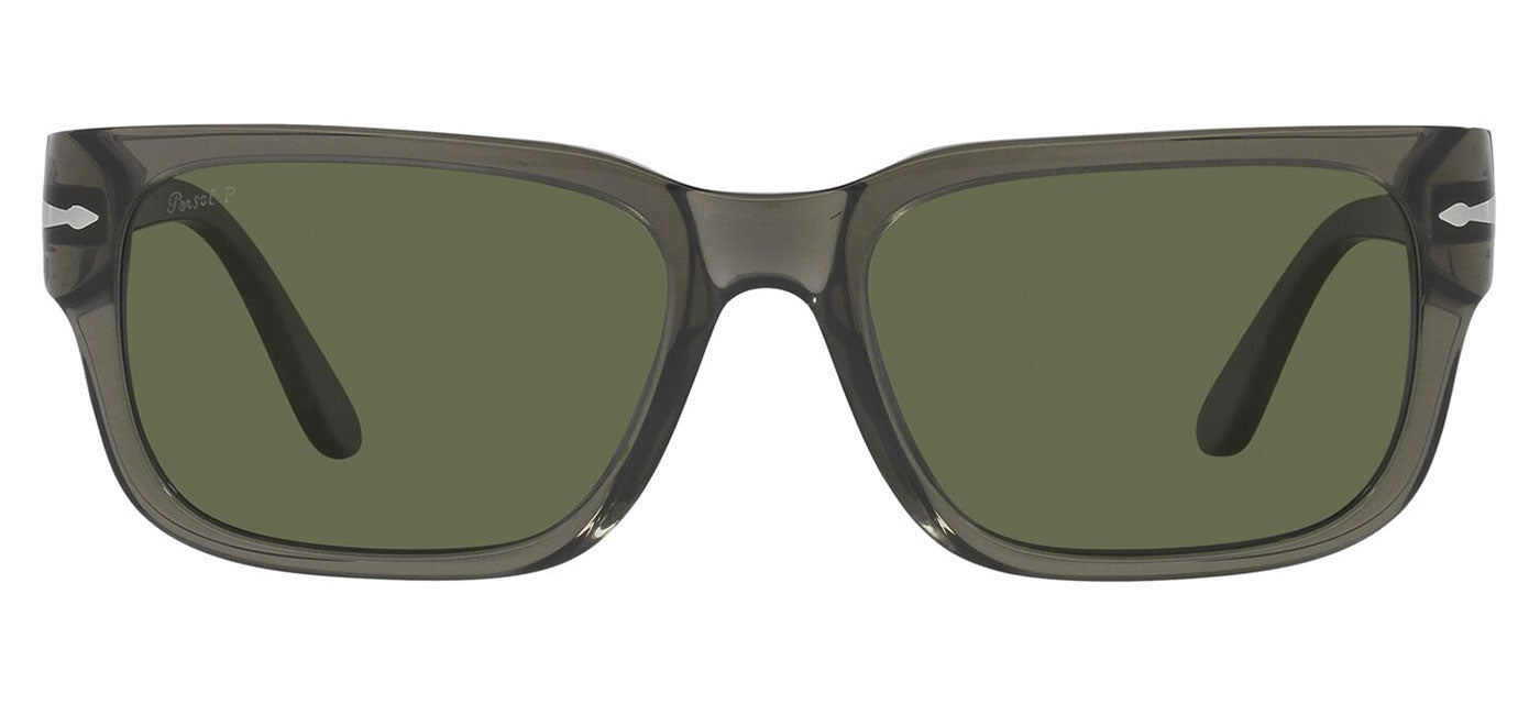 Persol PO3315S Sunglasses - Transparent Taupe Grey / Polarised Green