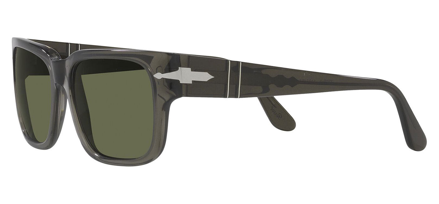 Persol PO3315S Sunglasses - Transparent Taupe Grey / Polarised Green