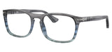 Persol PO3344V Glasses - Striped Grey and Gradient Blue